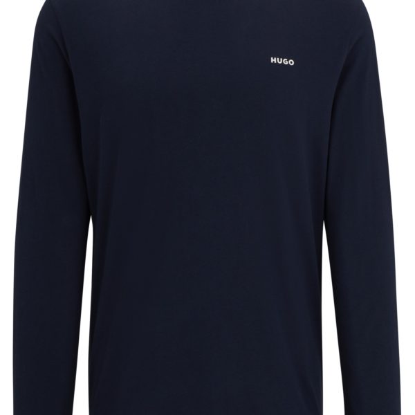 T-shirt à manches longues en jersey de coton à logo imprimé – Hugo Boss