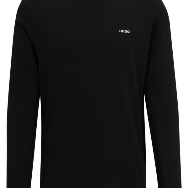 T-shirt à manches longues en jersey de coton à logo imprimé – Hugo Boss