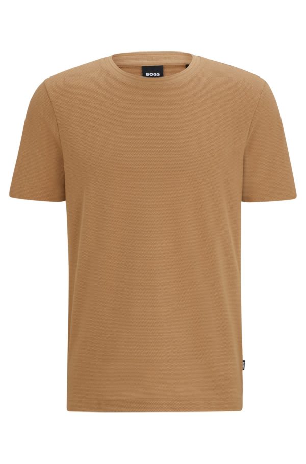 Hugo Boss T-shirt en coton mélangé à la structure jacquard effet bulle