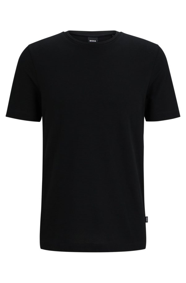 Hugo Boss T-shirt en coton mélangé à la structure jacquard effet bulle