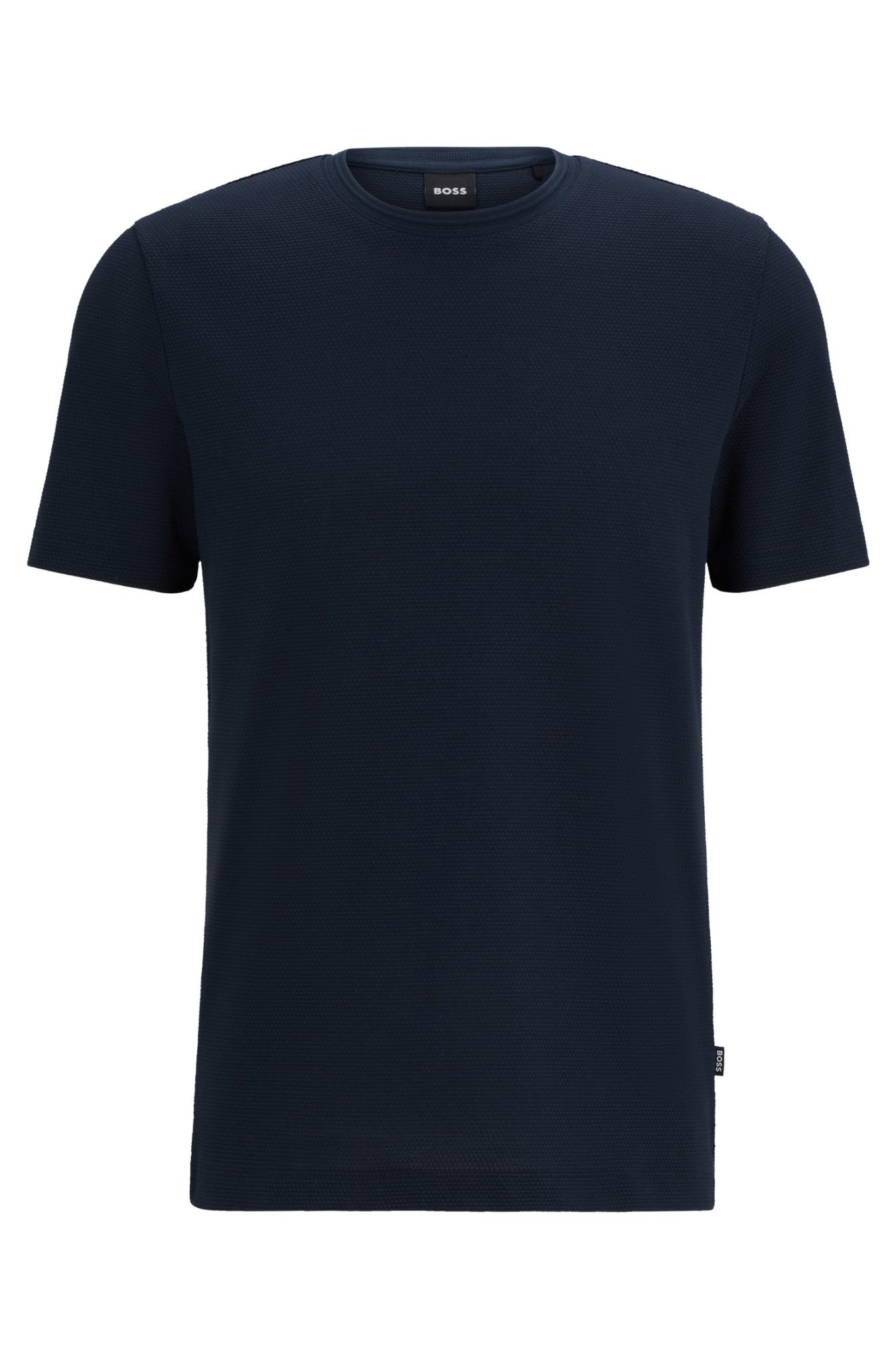 Hugo Boss T-shirt en coton mélangé à la structure jacquard effet bulle