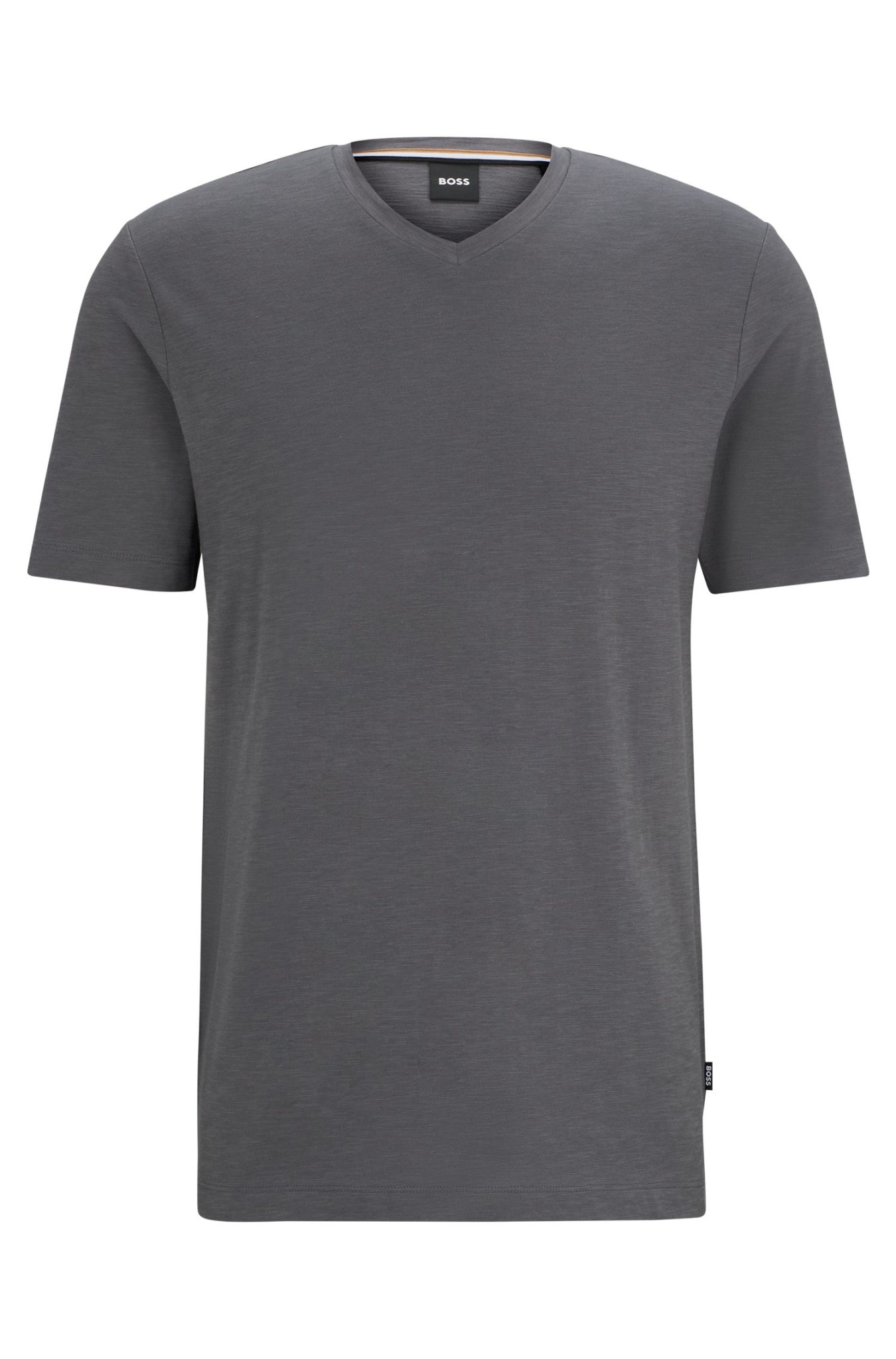 Hugo Boss T-shirt en coton mercerisé avec col V