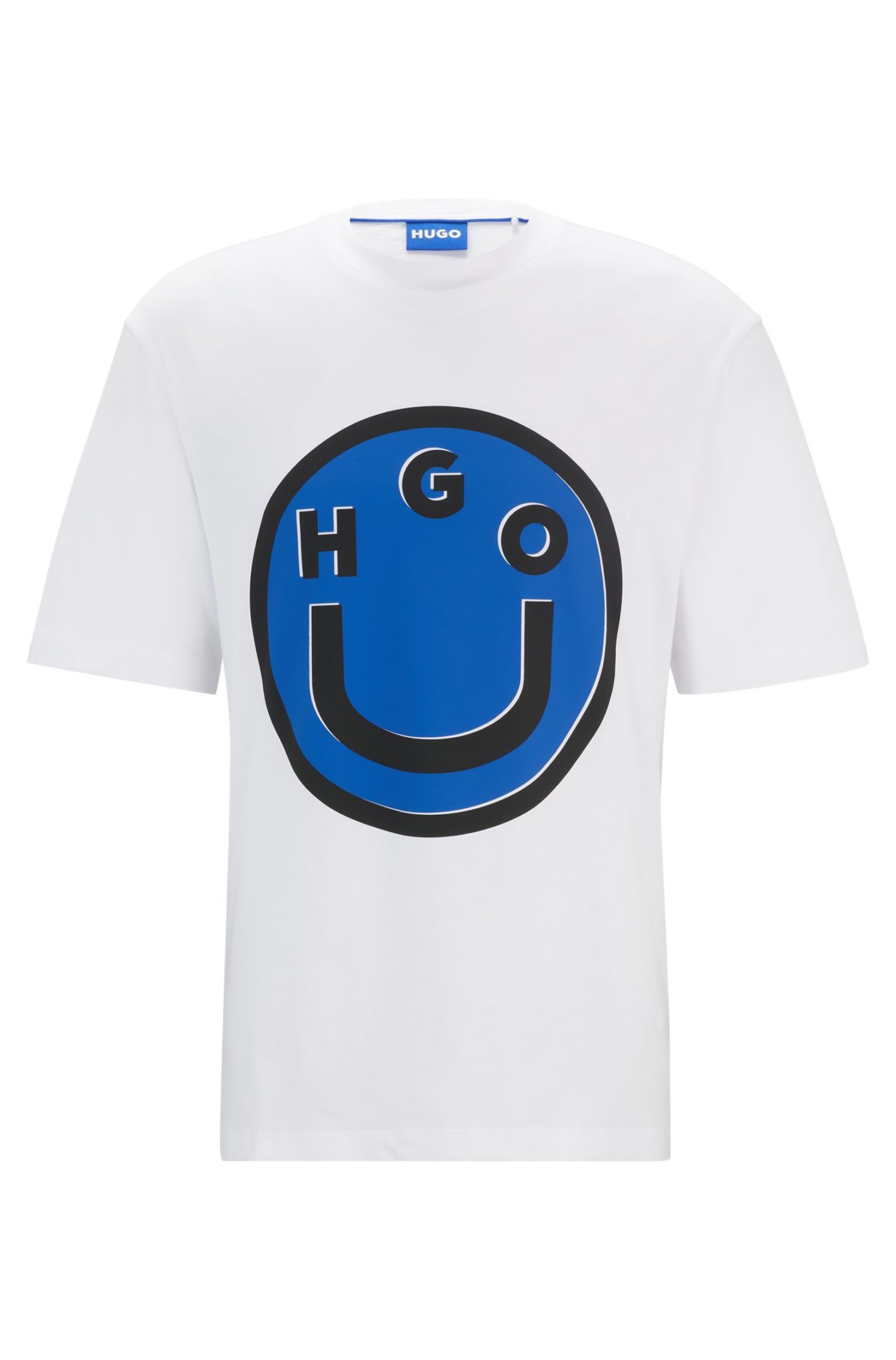 Hugo Boss T-shirt en jersey de coton à logo artistique joyeux