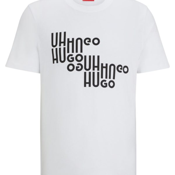 T-shirt en jersey de coton à logo imprimé saisonnier – Hugo Boss