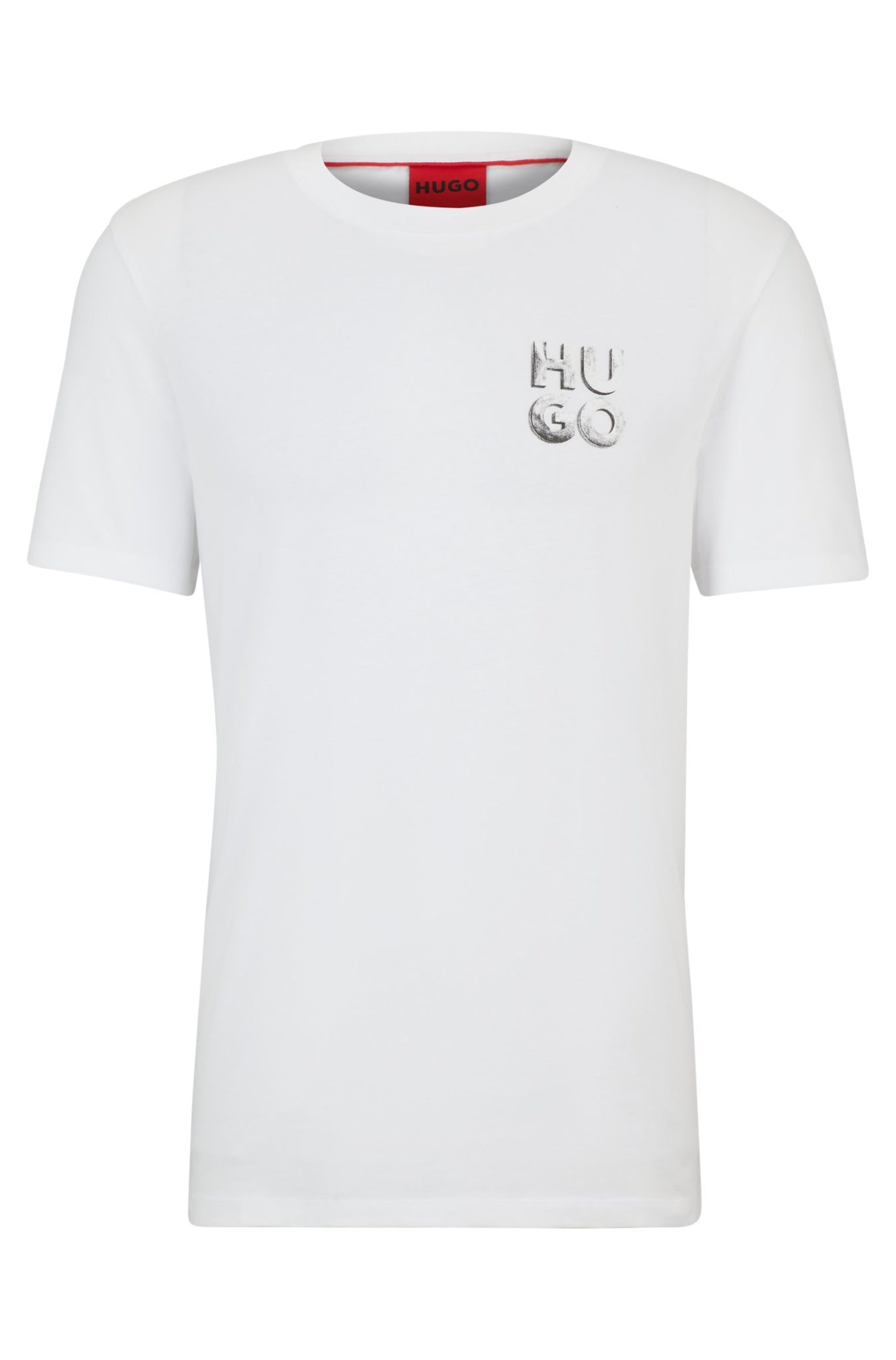 Hugo Boss T-shirt en jersey de coton à logo réfléchissant décoratif