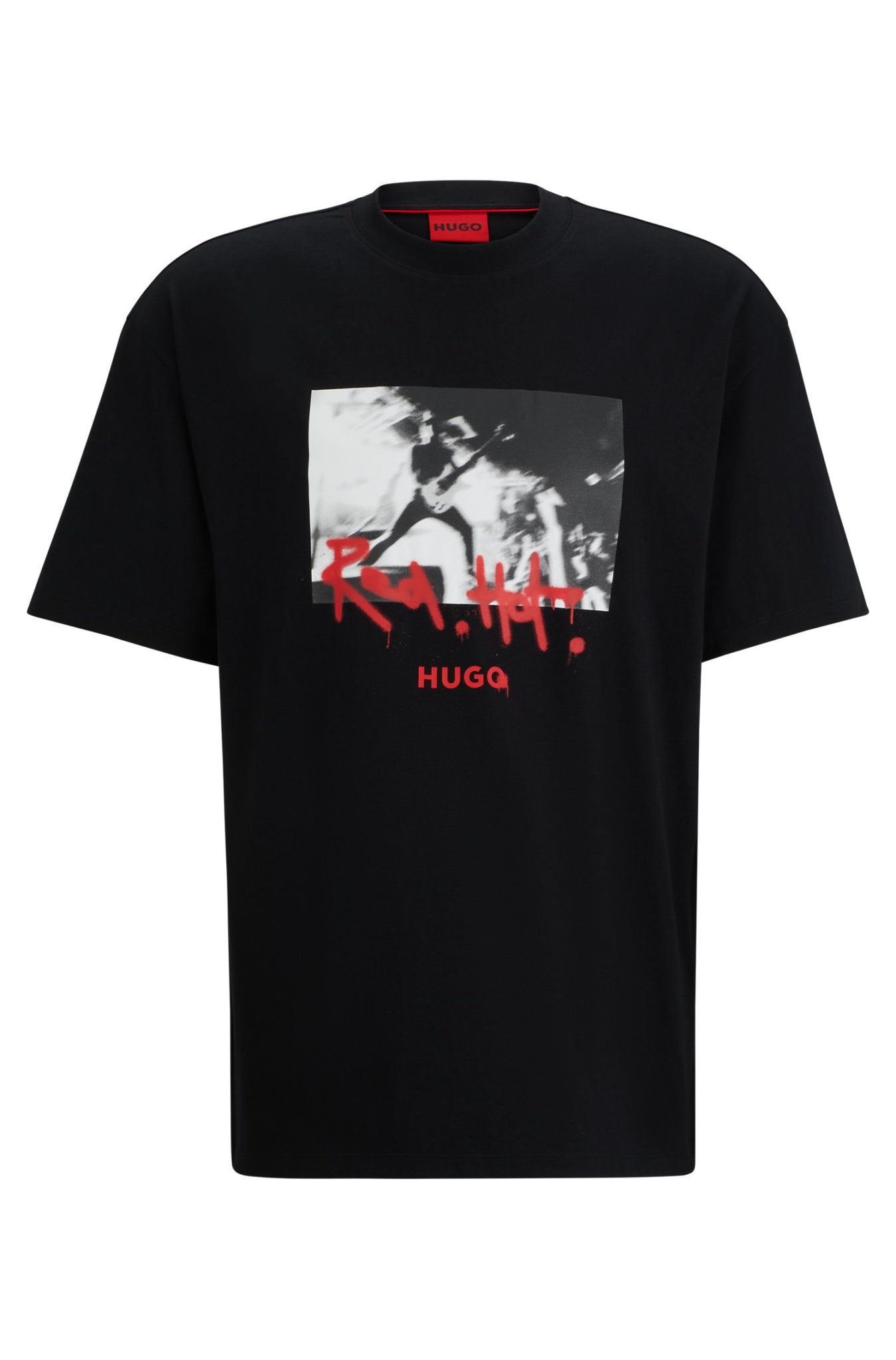 Hugo Boss T-shirt en jersey de coton à motif artistique effet graffiti