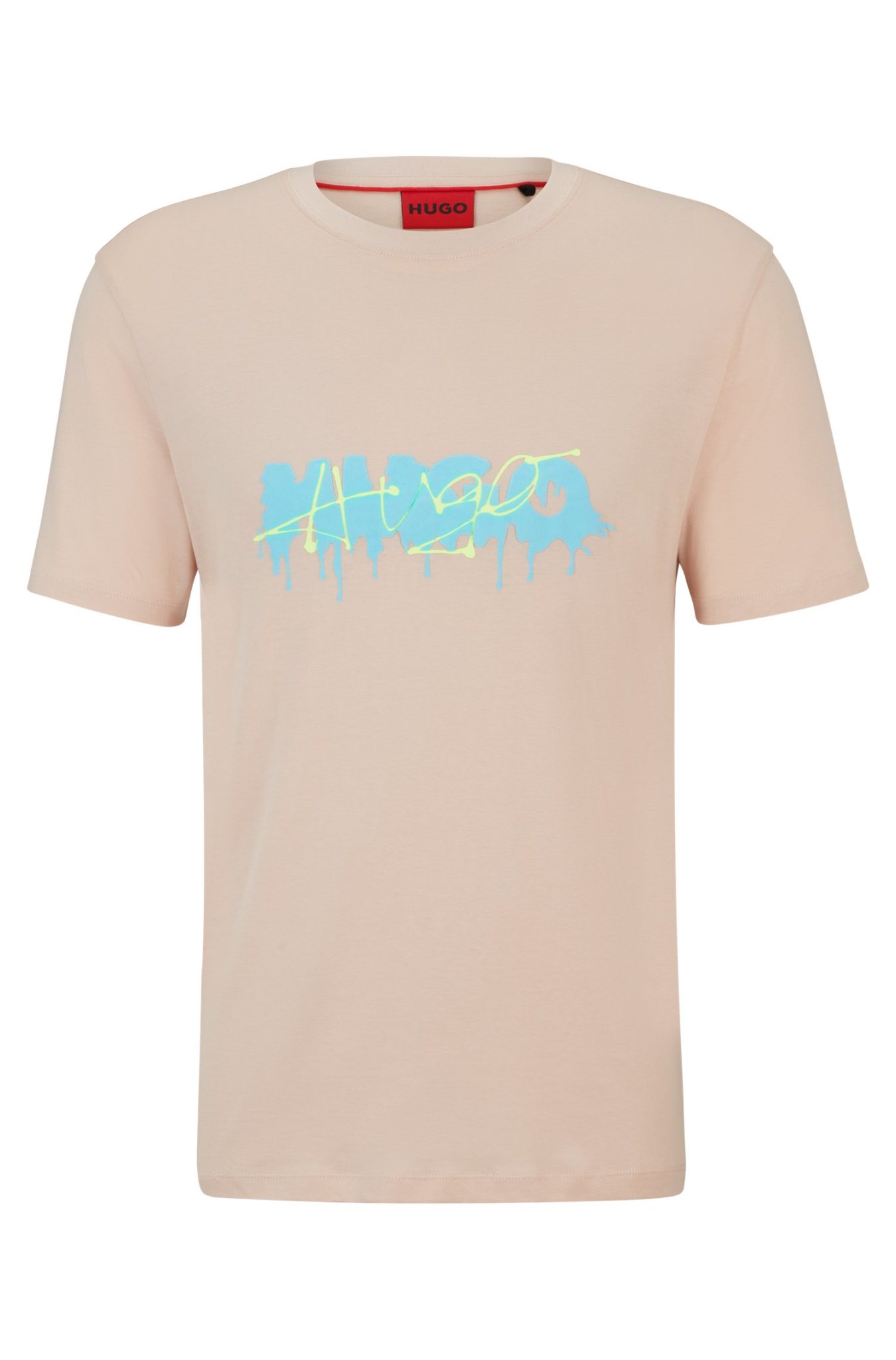 Hugo Boss T-shirt en jersey de coton avec double logo