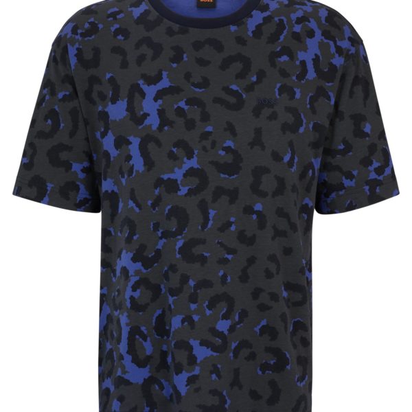 T-shirt en jersey de coton avec imprimé léopard – Hugo Boss