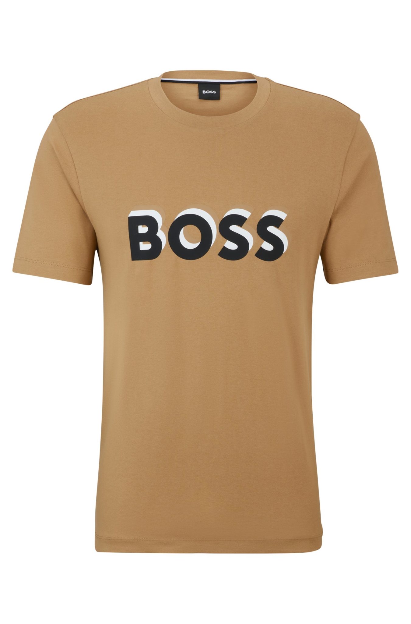 Hugo Boss T-shirt en jersey de coton avec logo aux couleurs emblématiques de la marque