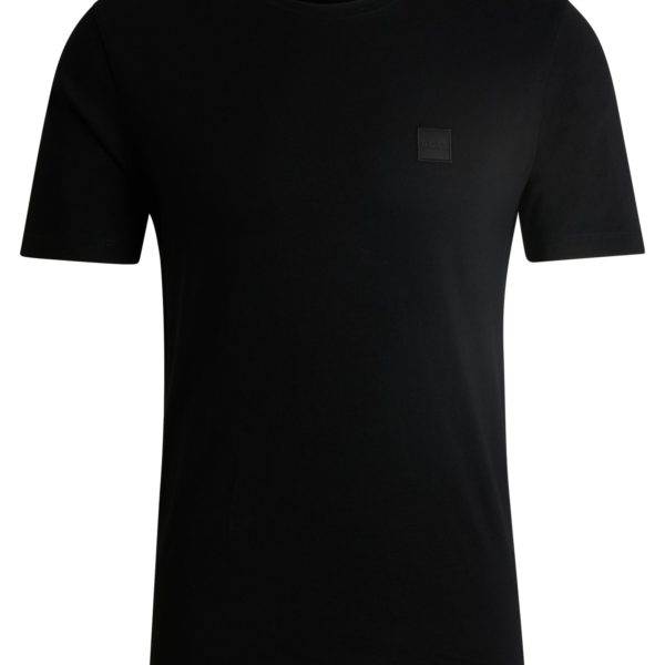 T-shirt en jersey de coton avec patch logo – Hugo Boss