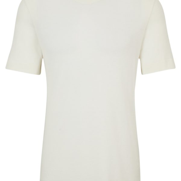 T-shirt en maille texturée de coton et de soie – Hugo Boss