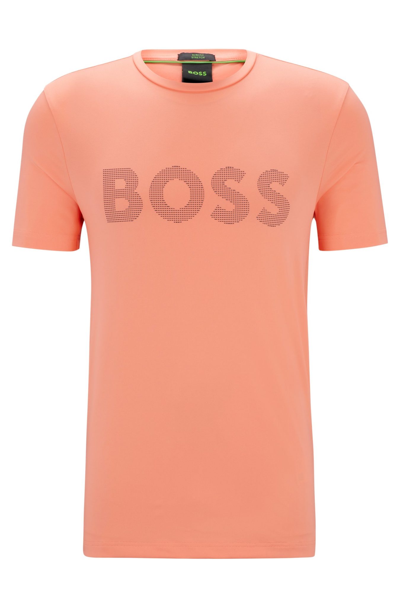 Hugo Boss T-shirt en stretch performant avec logo réfléchissant décoratif