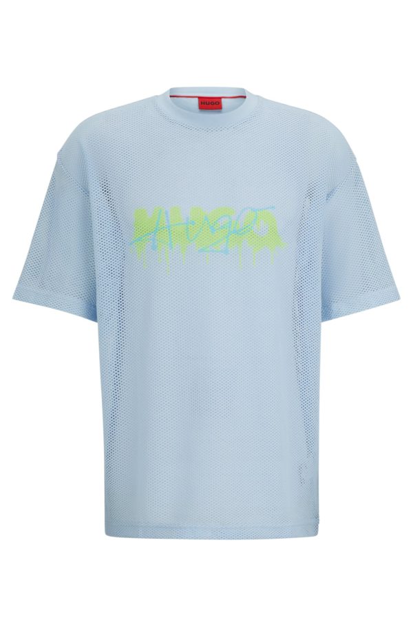 Hugo Boss T-shirt oversize en mesh avec logo de la nouvelle saison