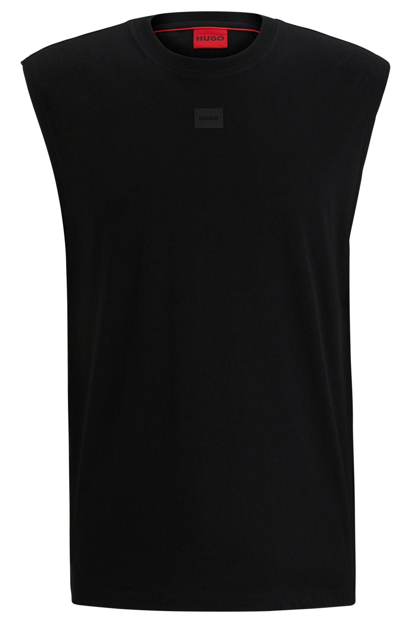 Hugo Boss T-shirt sans manches en jersey de coton avec logo