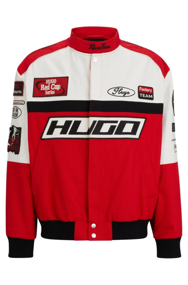 Hugo Boss Veste Regular Fit color block avec badges inspirés de la course automobile