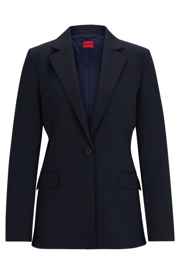 Hugo Boss Veste Regular à revers crantés
