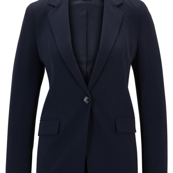 Hugo Boss Veste Regular en crêpe infroissable