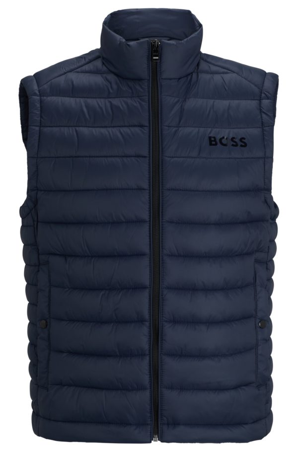 Hugo Boss Veste sans manches compacte à logo ton sur ton