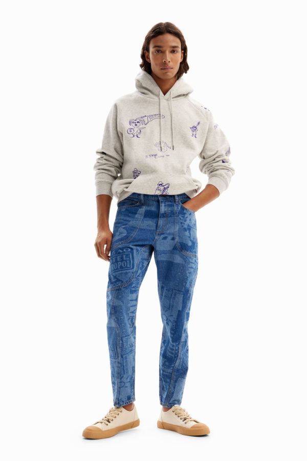 Jean carotte imprimé laser Desigual