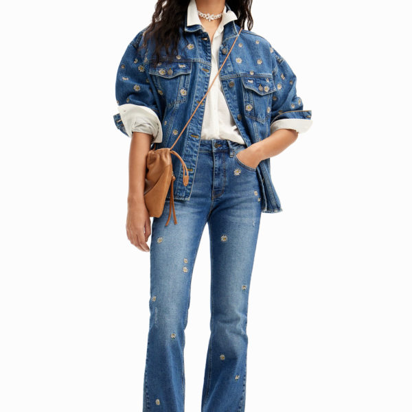Jean flare marguerites Desigual