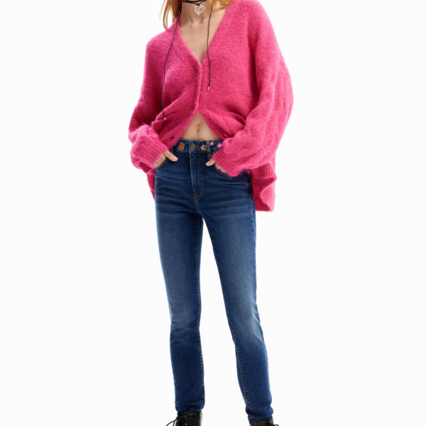 Jean slim fleurs brodées Desigual