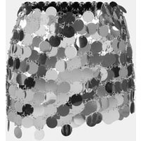Jupe courte pastilles rondes effet miroir - Rabanne