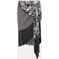 Jupe foulard en soie frangée - Balmain