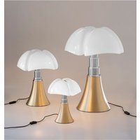 Lampe de table grand modèle Pipistrello laiton satiné H66 à 86 cm - Martinelli Luce
