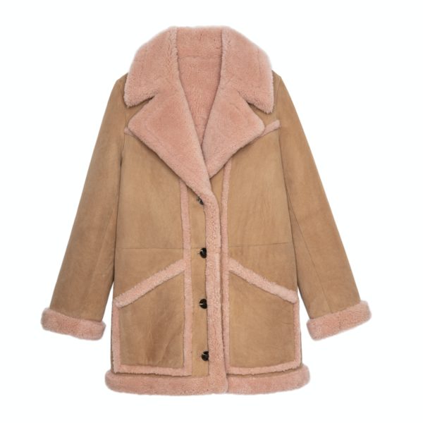 Manteau Laury Shearling Cognac – Taille S – Femme – Zadig & Voltaire