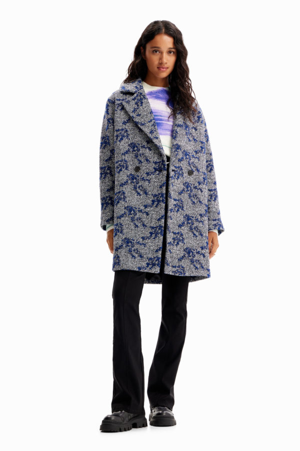 Manteau croisé chevrons Desigual