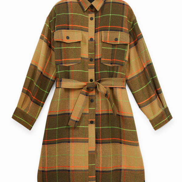 Manteau long tartan Desigual