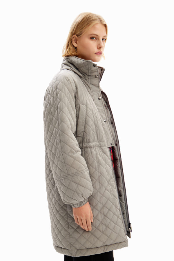 Manteau matelassé manches froncées Desigual