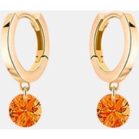 Mini Créoles Confetti – Saphir Orange – poids total 0,60ct approx. or 18kt – La Brune & La Blonde