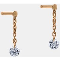 Mini Pendants d’oreilles 360°- 2 diamants – poids total 0,14ct approx. – or 18kt – La Brune & La Blonde