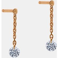 Mini Pendants d’oreilles 360° – 2 diamants – poids total 0,40ct approx. – or 18kt – La Brune & La Blonde