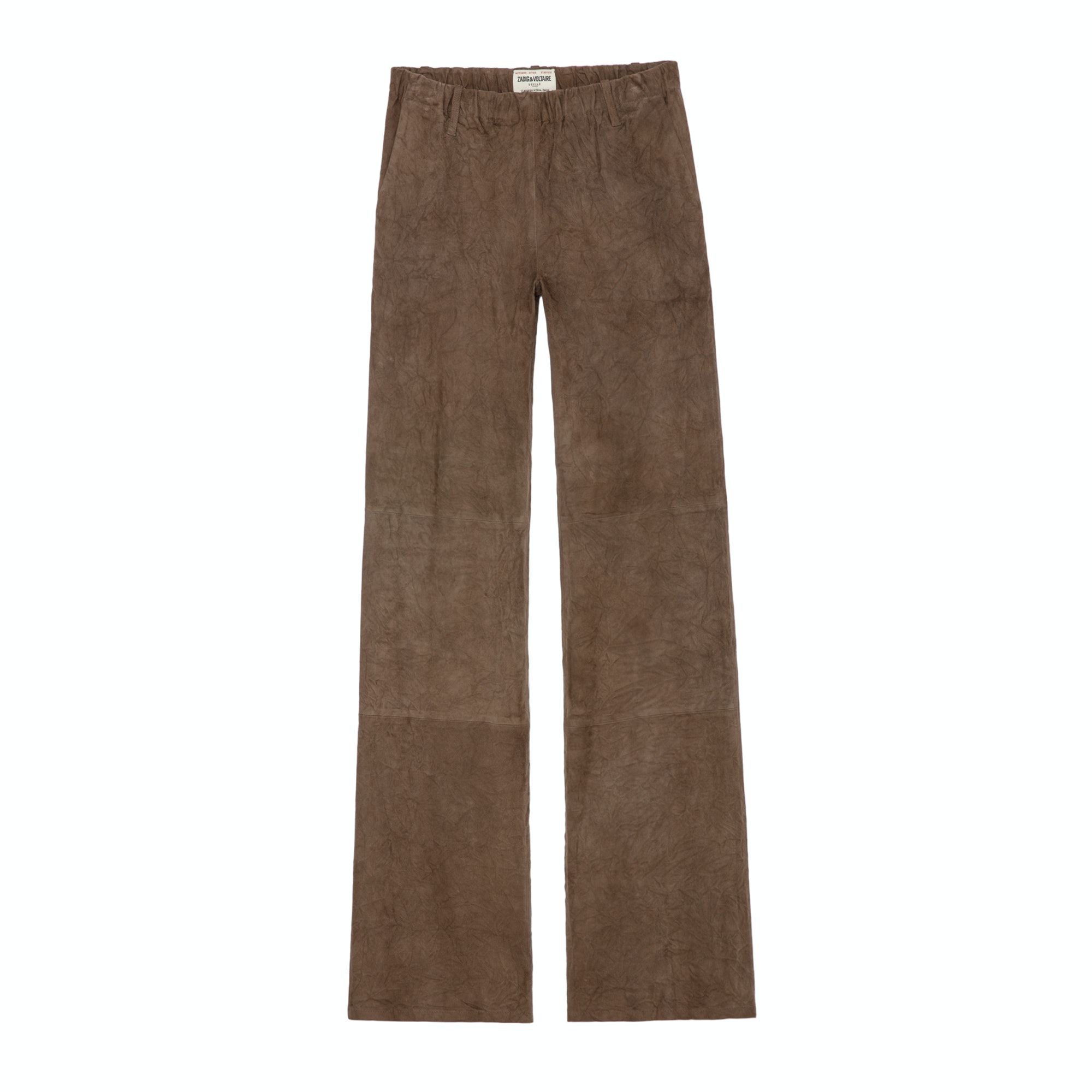Pantalon Parfait Daim Froissé Bronze - Taille 38 - Femme