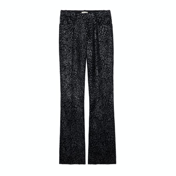 Pantalon Piston Velours Glitter Noir – Taille 40 – Femme – Zadig & Voltaire