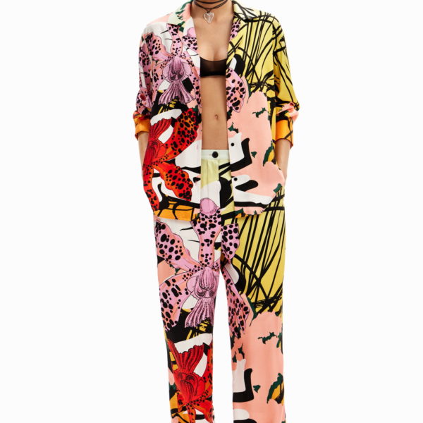 Pantalon soie orchidées M. Christian Lacroix Desigual