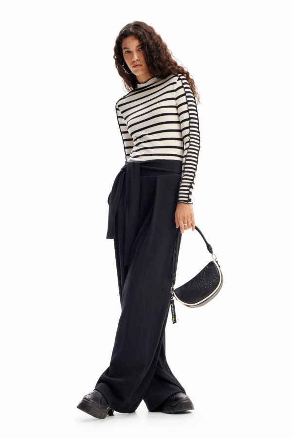 Pantalon wide leg maille Desigual