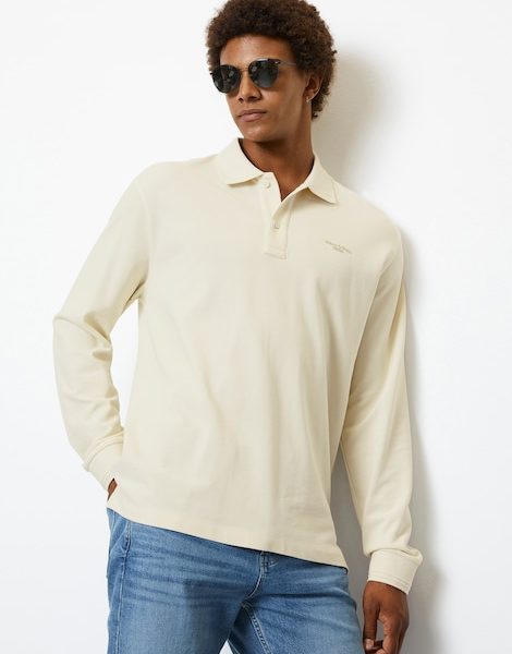 Polo en maille piquée de coupe Regular Fit à manches longues - Marc O'Polo