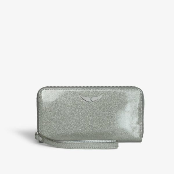 Portefeuille Compagnon Infinity Patent Silver – Femme – Zadig & Voltaire
