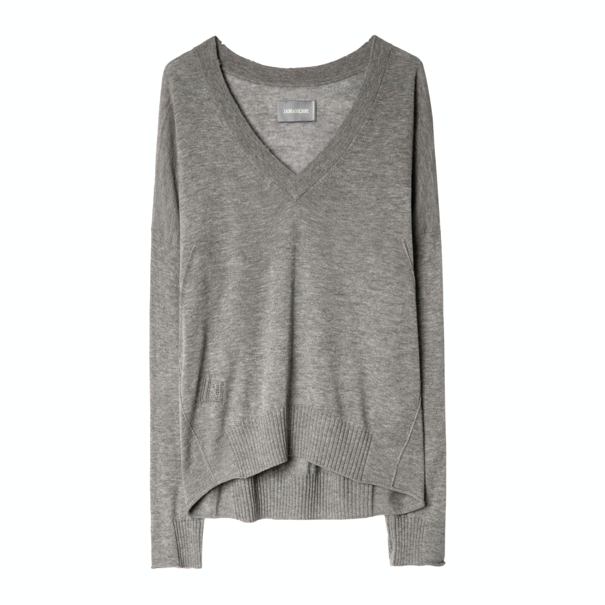 Pull Brumy Cachemire Gris Chine - Taille M - Femme