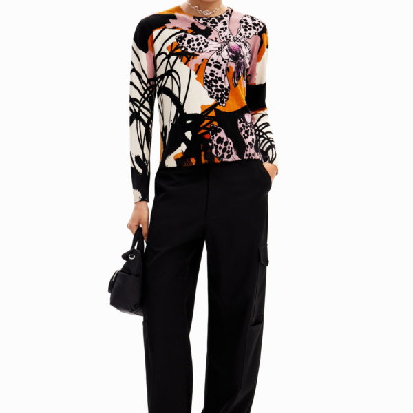 Pull orchidées M. Christian Lacroix Desigual