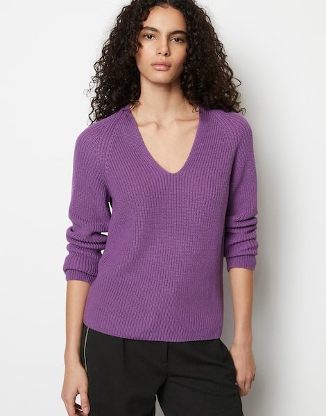 Pull-over en tricot col V relaxed – Marc O’Polo