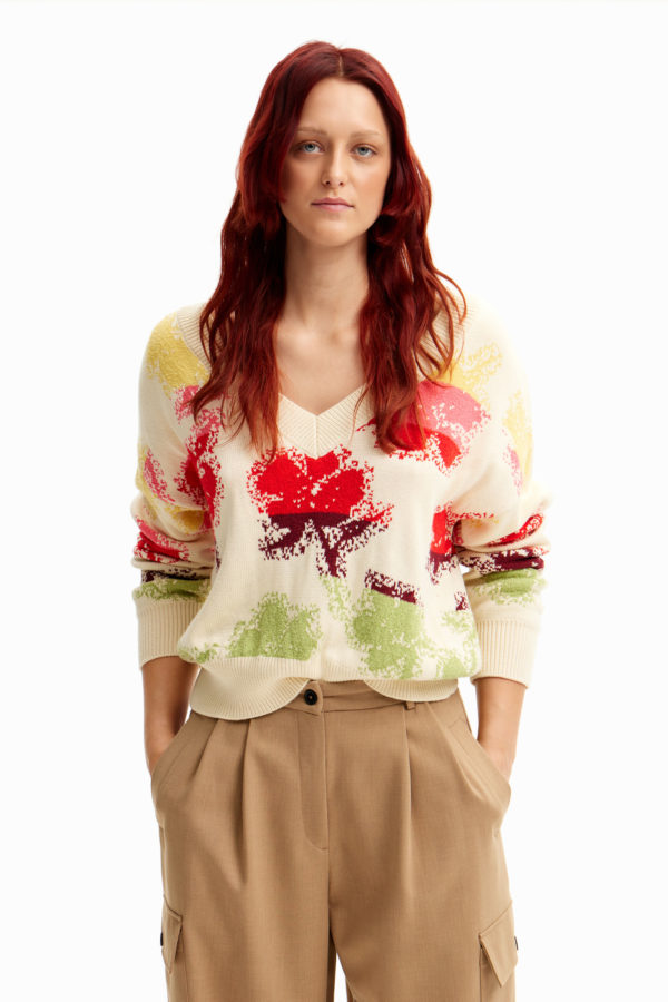 Pull oversize fleurs Desigual