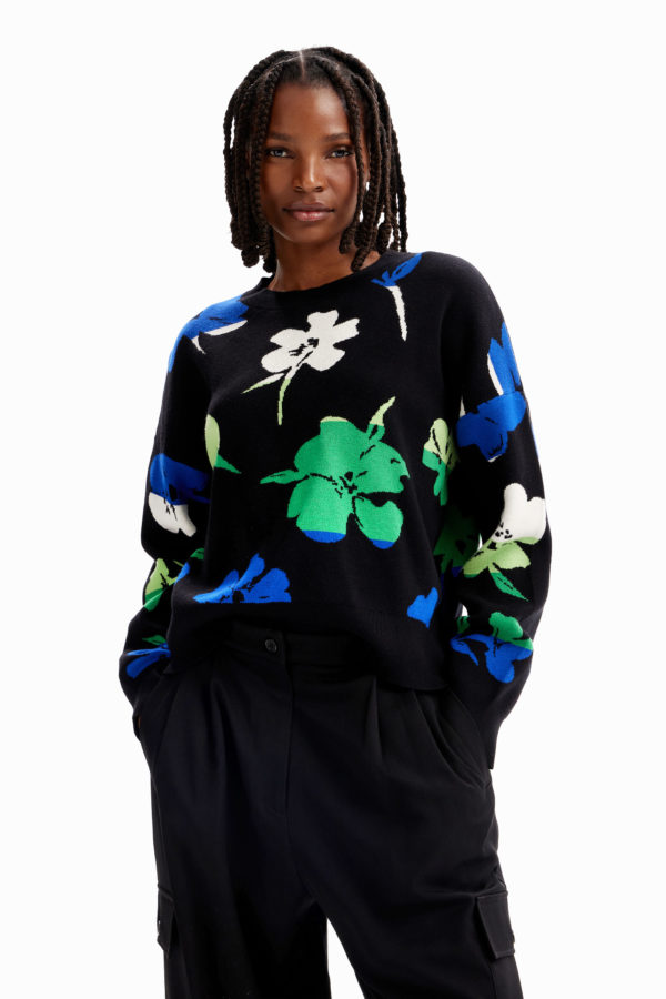 Pull oversize fleurs Desigual