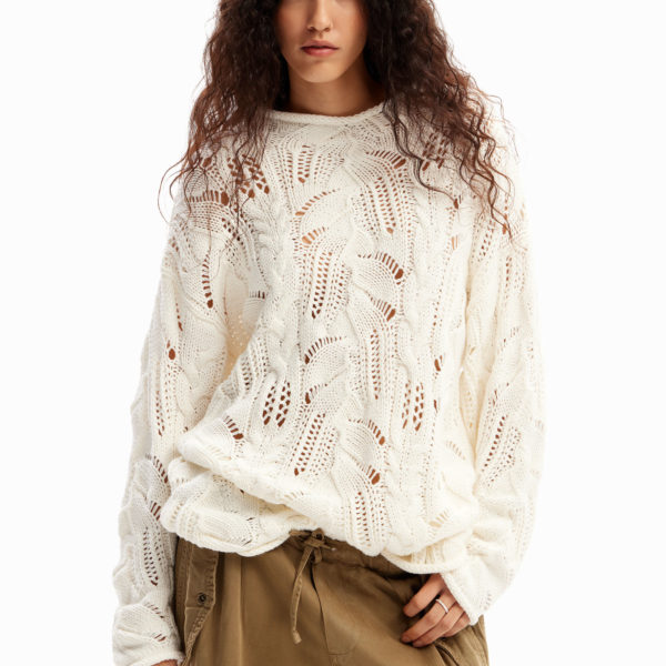Pull oversize motif ajouré Desigual