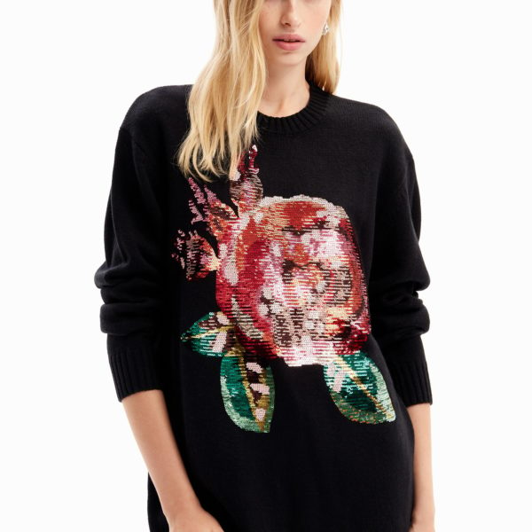 Pull oversize paillettes M. Christian Lacroix – Desigual