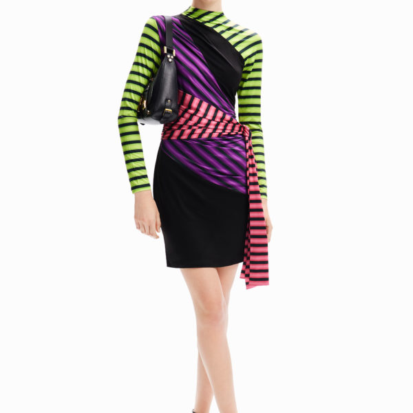 Robe courte rayures María Escoté Desigual