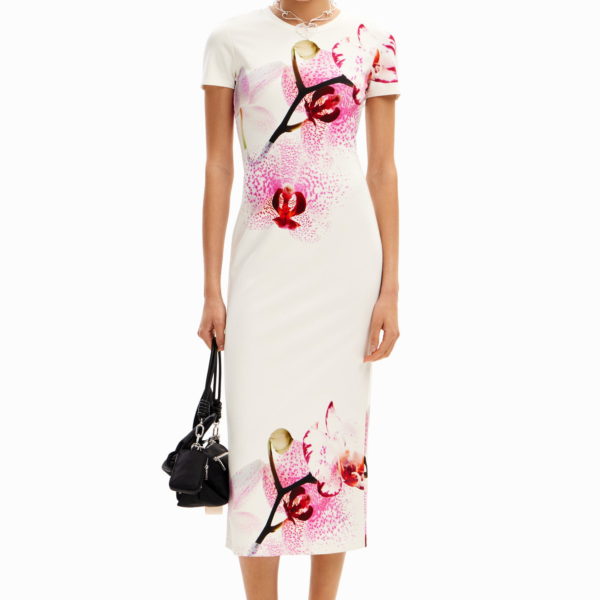 Robe midi orchidées M. Christian Lacroix Desigual